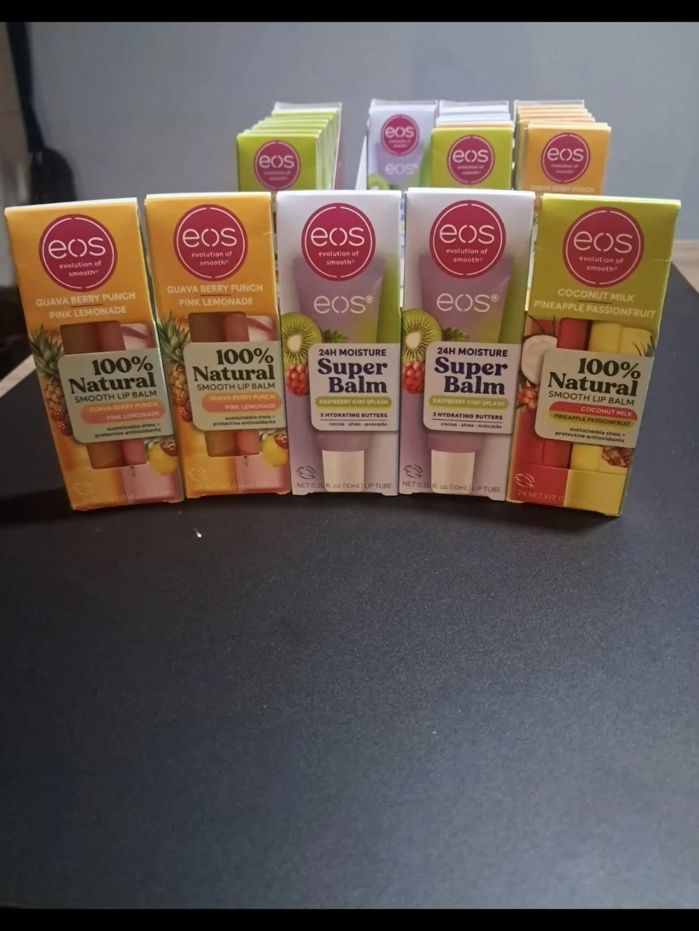 (5 packs)Eos 100% Natural Organic Hydrating Lip Balm Multicolor Variety